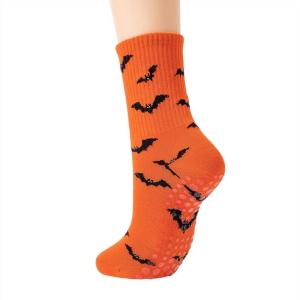 imageAmerican Trends Pilates Socks with Grips for Women Yoga Socks Barre Socks Non Slip Socks1 Pairhalloween Bat