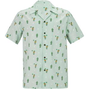 imageHawaiian Shirt for Men Button Down Short Sleeve Casual Beach Shirt Summer Wear Stylish Tropical Print Shirts3 Clover Men