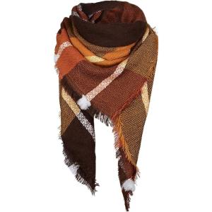 imageSweet Gifts for Women  Scarves for Women Gifts Plaid Blanket Scarf Trendy Tartan Scarves Oversized Wrap Shawl GiftBrown Yellow