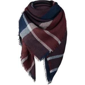 imageSweet Gifts for Women  Scarves for Women Gifts Plaid Blanket Scarf Trendy Tartan Scarves Oversized Wrap Shawl GiftBurgundy Purple