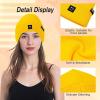 imageAmerican Trends Beanie for Men Women Winter Beanie Hat Cute Smiley Face Beanie Knit Hat Warm Soft Slouchy Beanie SmileyWorldA Yellow