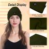 imageAmerican Trends Beanie for Men Women Winter Beanie Hat Cute Smiley Face Beanie Knit Hat Warm Soft Slouchy Beanie SmileyWorldArmygreen