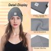 imageAmerican Trends Beanie for Men Women Winter Beanie Hat Cute Smiley Face Beanie Knit Hat Warm Soft Slouchy Beanie SmileyWorldGrey