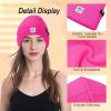 imageAmerican Trends Beanie for Men Women Winter Beanie Hat Cute Smiley Face Beanie Knit Hat Warm Soft Slouchy Beanie SmileyWorldHotpink