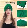 imageAmerican Trends Beanie for Men Women Winter Beanie Hat Cute Smiley Face Beanie Knit Hat Warm Soft Slouchy Beanie SmileyWorldLight Green
