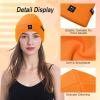 imageAmerican Trends Beanie for Men Women Winter Beanie Hat Cute Smiley Face Beanie Knit Hat Warm Soft Slouchy Beanie SmileyWorldOrangishyellow