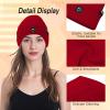 imageAmerican Trends Beanie for Men Women Winter Beanie Hat Cute Smiley Face Beanie Knit Hat Warm Soft Slouchy Beanie SmileyWorldRed
