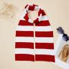 imageAmerican Trends Mens Winter Scarf Knit Striped Scarf for Fall and Winter Long Soft Knit Fashion Classic Neck ScarvesRed  White
