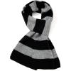 imageAmerican Trends Mens Winter Scarf Knit Striped Scarf for Fall and Winter Long Soft Knit Fashion Classic Neck ScarvesBlack  Grey