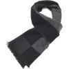 imageAmerican Trends Mens Winter Wool Scarf Plaid Tassel Scarf for Fall and Winter Long Soft Knit Fashion Classic Neck ScarvesBlack Grey Square