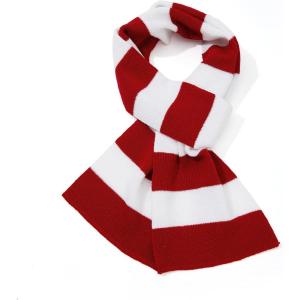 imageAmerican Trends Mens Winter Scarf Knit Striped Scarf for Fall and Winter Long Soft Knit Fashion Classic Neck ScarvesRed  White