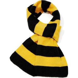 imageAmerican Trends Mens Winter Scarf Knit Striped Scarf for Fall and Winter Long Soft Knit Fashion Classic Neck ScarvesYellow