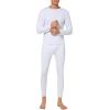 imageAmerican Trends Mens Thermal Underwear Ultra Soft Long Johns with Fleece Lined Base LayerWhite