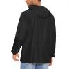 imageAmerican Trends Raincoat for Men Waterproof with Hood Mens Rain Jacket Windbreaker Jackets Rain CoatBlack