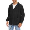 imageAmerican Trends Raincoat for Men Waterproof with Hood Mens Rain Jacket Windbreaker Jackets Rain CoatBlack