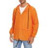 imageAmerican Trends Raincoat for Men Waterproof with Hood Mens Rain Jacket Windbreaker Jackets Rain CoatOrange