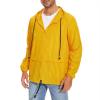 imageAmerican Trends Raincoat for Men Waterproof with Hood Mens Rain Jacket Windbreaker Jackets Rain CoatYellow