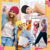 imageUnisex Slouchy Beanie Cotton Lightweight Beanie Hat Skull Cap Night Sleep Hat HipHop HatA Yellow