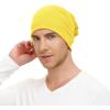 imageUnisex Slouchy Beanie Cotton Lightweight Beanie Hat Skull Cap Night Sleep Hat HipHop HatA Yellow