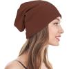 imageUnisex Slouchy Beanie Cotton Lightweight Beanie Hat Skull Cap Night Sleep Hat HipHop HatCoffee