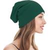 imageUnisex Slouchy Beanie Cotton Lightweight Beanie Hat Skull Cap Night Sleep Hat HipHop HatGreen