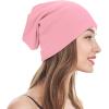 imageUnisex Slouchy Beanie Cotton Lightweight Beanie Hat Skull Cap Night Sleep Hat HipHop HatPink