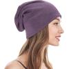 imageUnisex Slouchy Beanie Cotton Lightweight Beanie Hat Skull Cap Night Sleep Hat HipHop HatPurple