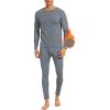 imageAmerican Trends Mens Thermal Underwear Ultra Soft Long Johns with Fleece Lined Base LayerGrey