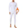 imageAmerican Trends Mens Thermal Underwear Ultra Soft Long Johns with Fleece Lined Base LayerWhite