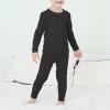 imageAmerican Trends Boys Thermal Underwear Set Kids Long Johns Set Fleece Lined Base Layer Soft Warm Winter Thermals Sets for Toddler Black 2T3T