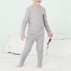 imageAmerican Trends Boys Thermal Underwear Set Toddler Long Johns Set Fleece Lined Base Layer Winter Thermals Sets for KidsLight Grey
