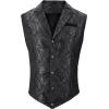 imageAmerican Trends Mens Suit Vest Victorian Suit Steampunk Gothic Waistcoat VNeck Business Dress Formal Vest Wedding PartyBlack