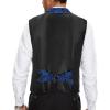 imageAmerican Trends Mens Suit Vest Victorian Suit Steampunk Gothic Waistcoat VNeck Business Dress Formal Vest Wedding PartyBlue Black