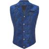 imageAmerican Trends Mens Suit Vest Victorian Suit Steampunk Gothic Waistcoat VNeck Business Dress Formal Vest Wedding PartyBlue Black