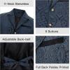 imageAmerican Trends Mens Suit Vest Victorian Suit Steampunk Gothic Waistcoat VNeck Business Dress Formal Vest Wedding PartyBlue Black