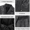 imageAmerican Trends Mens Suit Vest Victorian Suit Steampunk Gothic Waistcoat VNeck Business Dress Formal Vest Wedding PartyGreen Black