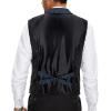 imageAmerican Trends Mens Suit Vest Victorian Suit Steampunk Gothic Waistcoat VNeck Business Dress Formal Vest Wedding PartyNavy Blue