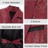 imageAmerican Trends Mens Suit Vest Victorian Suit Steampunk Gothic Waistcoat VNeck Business Dress Formal Vest Wedding PartyRed