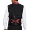 imageAmerican Trends Mens Suit Vest Victorian Suit Steampunk Gothic Waistcoat VNeck Business Dress Formal Vest Wedding PartyRed