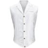 imageAmerican Trends Mens Suit Vest Victorian Suit Steampunk Gothic Waistcoat VNeck Business Dress Formal Vest Wedding PartyWhite