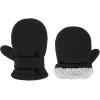 imageAmerican Trends Toddler Mittens 3 Pairs Toddler Snow Gloves Warm Fleece Kids Winter Gloves for Baby Boys GirlsBlack