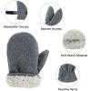 imageAmerican Trends Toddler Mittens 3 Pairs Toddler Snow Gloves Warm Fleece Kids Winter Gloves for Baby Boys GirlsBlacknavydark Grey