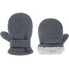 imageAmerican Trends Toddler Mittens 3 Pairs Toddler Snow Gloves Warm Fleece Kids Winter Gloves for Baby Boys GirlsBlacknavydark Grey
