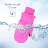 imageAmerican Trends Toddler Mittens Boys Snow Waterproof Ski Mitten Fleece Warm Winter Kids Gloves for Baby Boy GirlStrip Pink