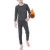 imageAmerican Trends Boys Thermal Underwear Set Toddler Long Johns Set Fleece Lined Base Layer Winter Thermals Sets for KidsDark Gery