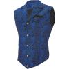 imageAmerican Trends Mens Suit Vest Victorian Suit Steampunk Gothic Waistcoat VNeck Business Dress Formal Vest Wedding PartyBlue Black