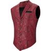 imageAmerican Trends Mens Suit Vest Victorian Suit Steampunk Gothic Waistcoat VNeck Business Dress Formal Vest Wedding PartyRed