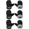 imageAmerican Trends Toddler Mittens 3 Pairs Toddler Snow Gloves Warm Fleece Kids Winter Gloves for Baby Boys GirlsBlack