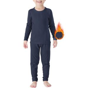 imageAmerican Trends Boys Thermal Underwear Set Toddler Long Johns Set Fleece Lined Base Layer Winter Thermals Sets for KidsNavy