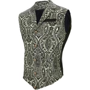imageAmerican Trends Mens Suit Vest Victorian Suit Steampunk Gothic Waistcoat VNeck Business Dress Formal Vest Wedding PartyGold